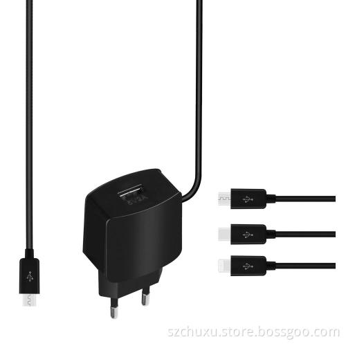Wall USB Charger with Cable